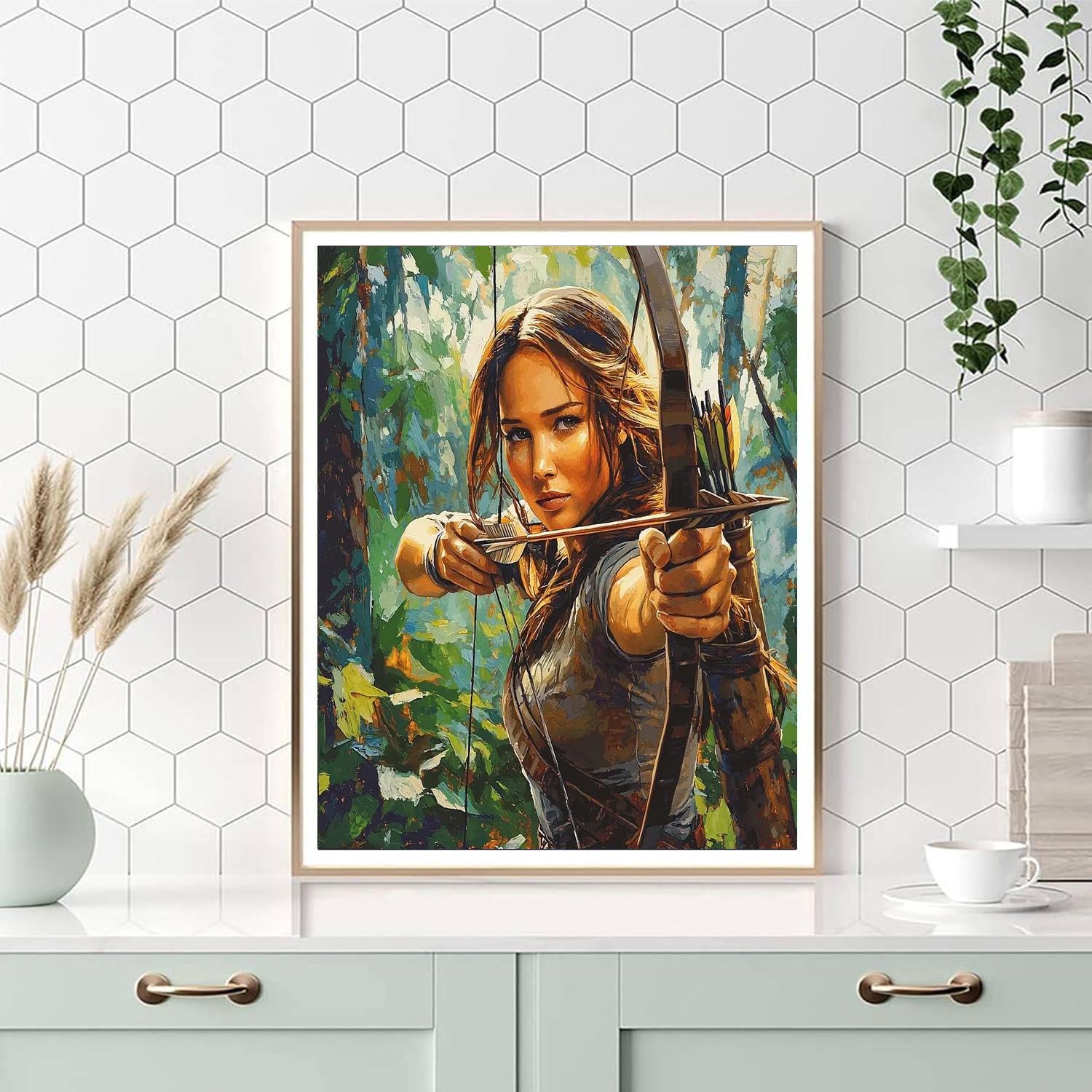 Jennifer Lawrence: The Fearless Leader Of The Rebellion Numbered Painting Kits
