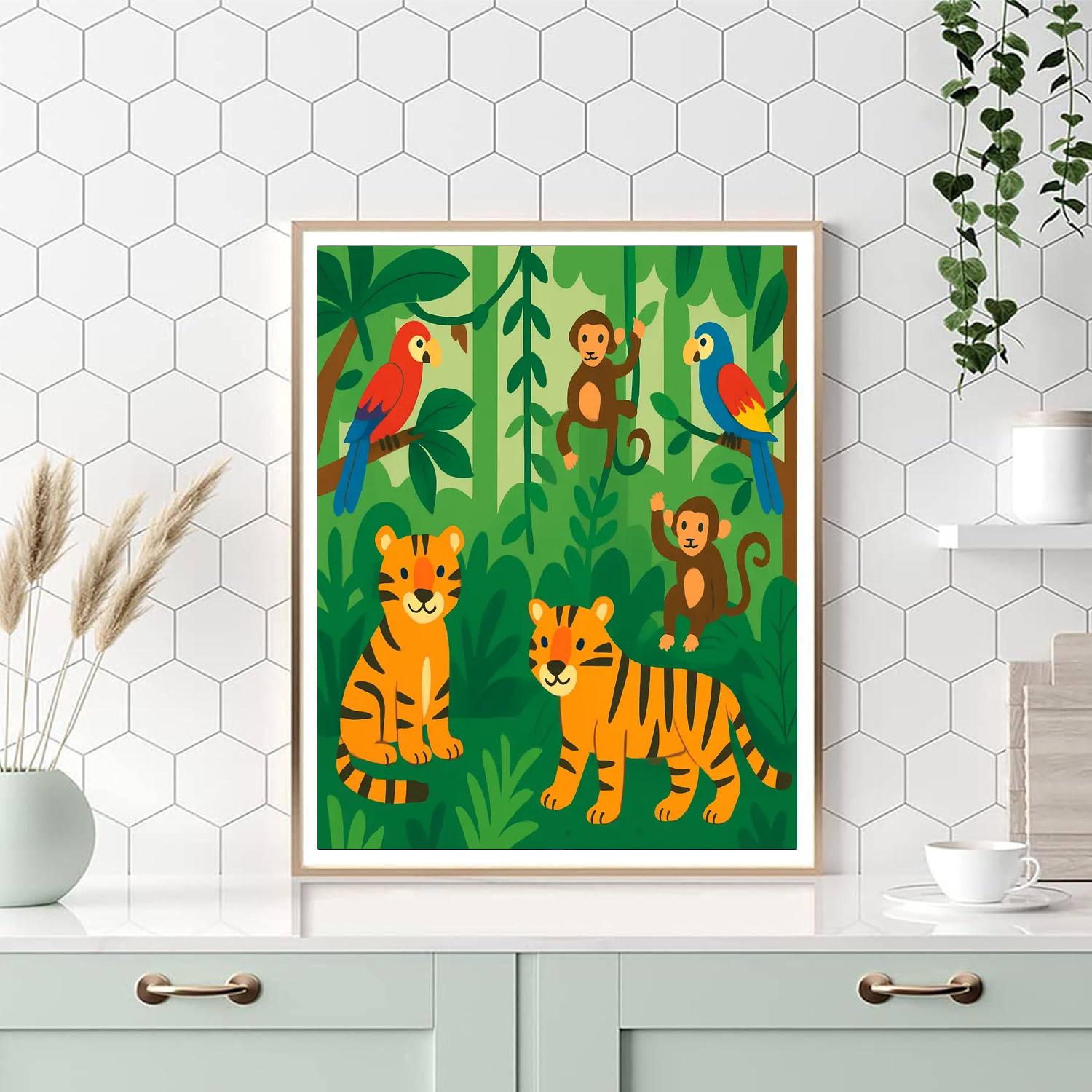 Mysterious Deep Jungle Painting By Numbers Kit