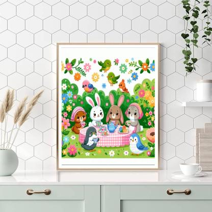 Garden Party Friends DIY Paint By Numbers