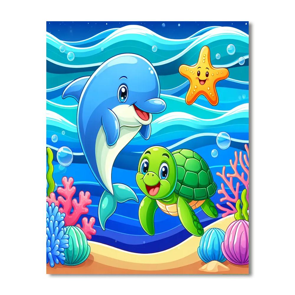 Curious Ocean Friends Paint By Color