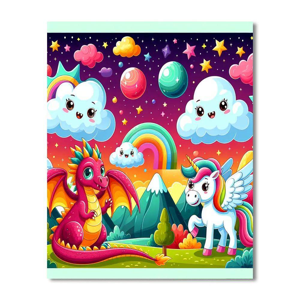 Magical Mystical Creatures Paint By Numbers Art