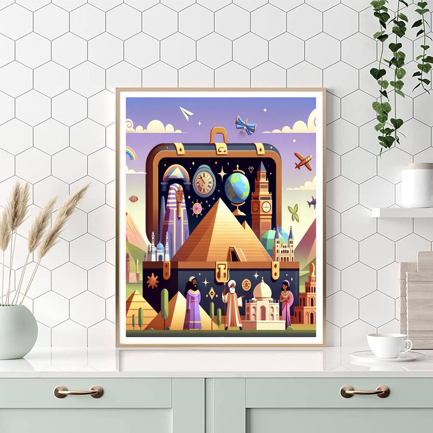 Time Traveler's Trunk DIY Paint By Numbers