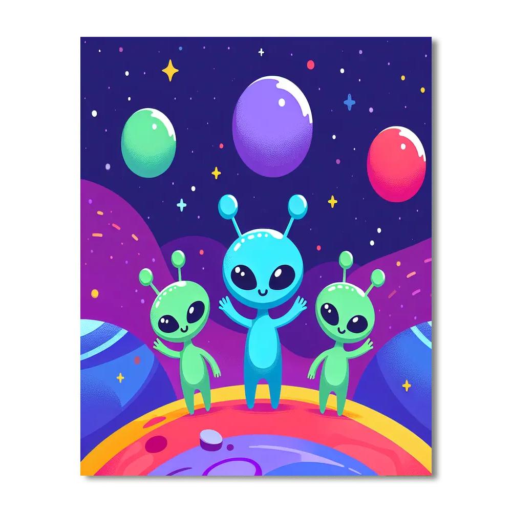 Silly Space Safari Paint By Number