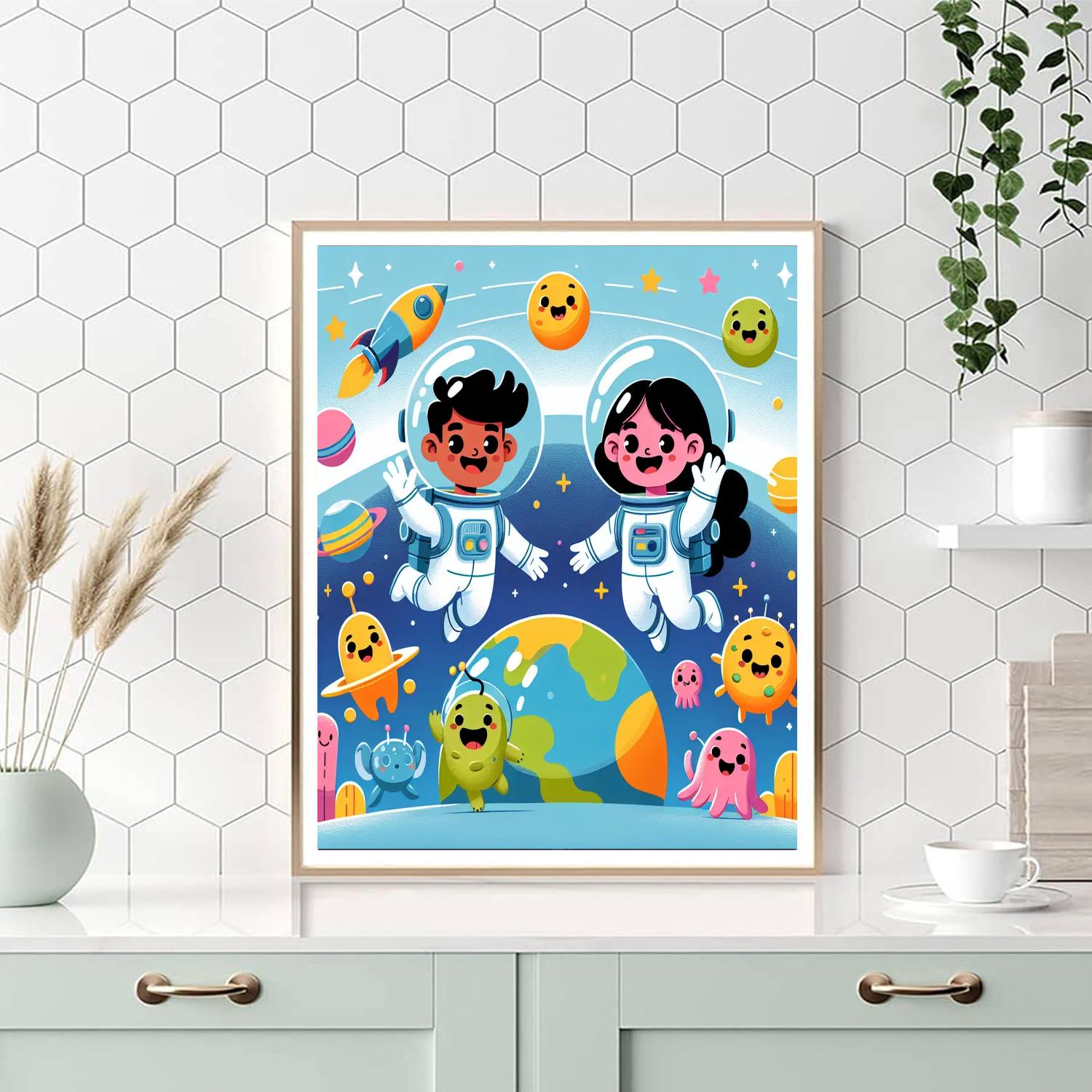 Explorers In Space Painting Number Kit