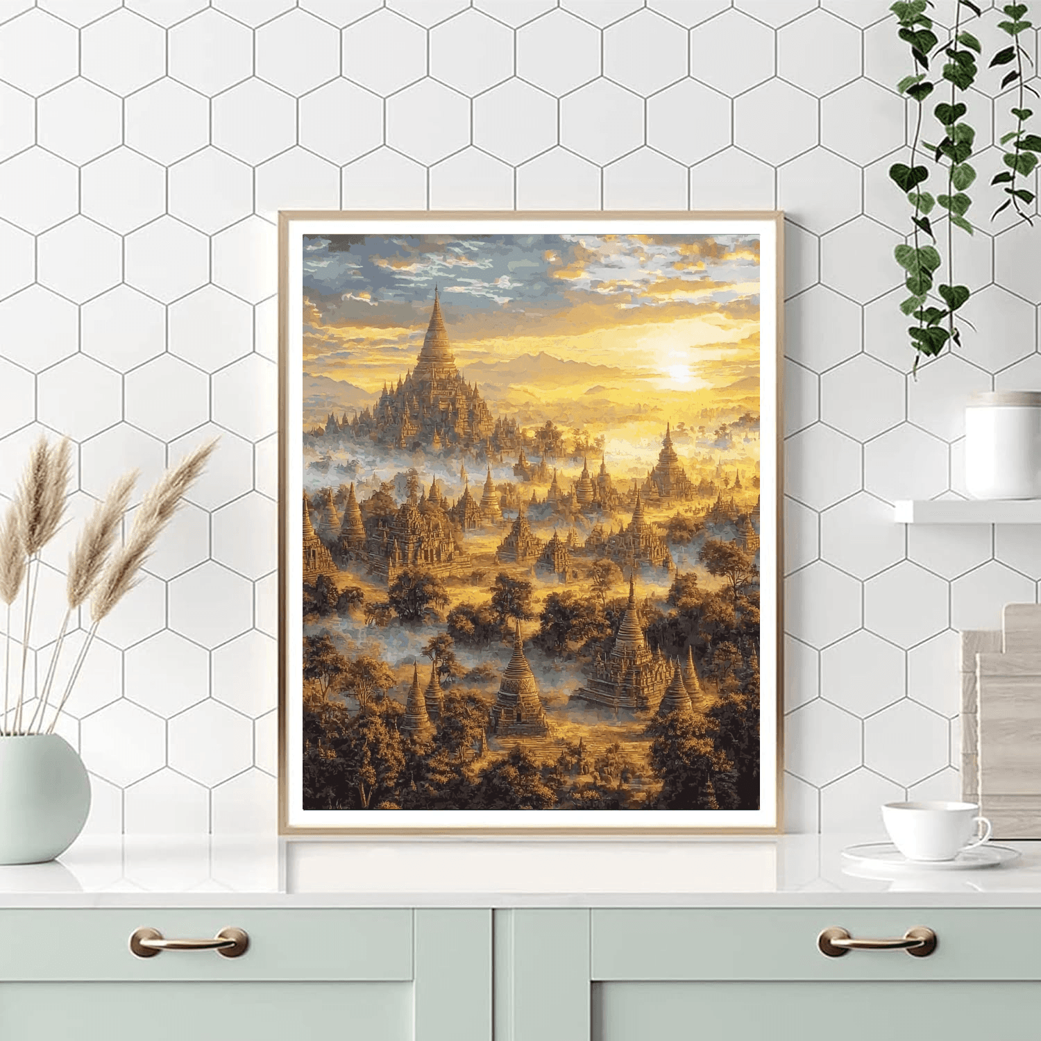 Bagan's Temple Fields - Myanmar Numbered Painting Kits