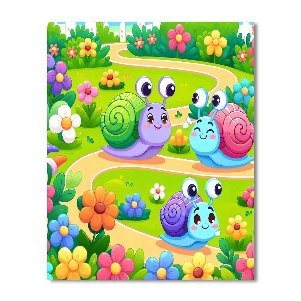 Silly Snail Race Paint By Color