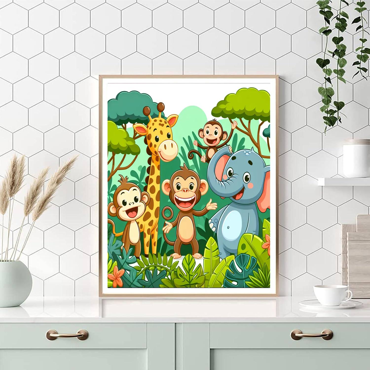 Wacky Wild Animals Paint By Numbers Kits