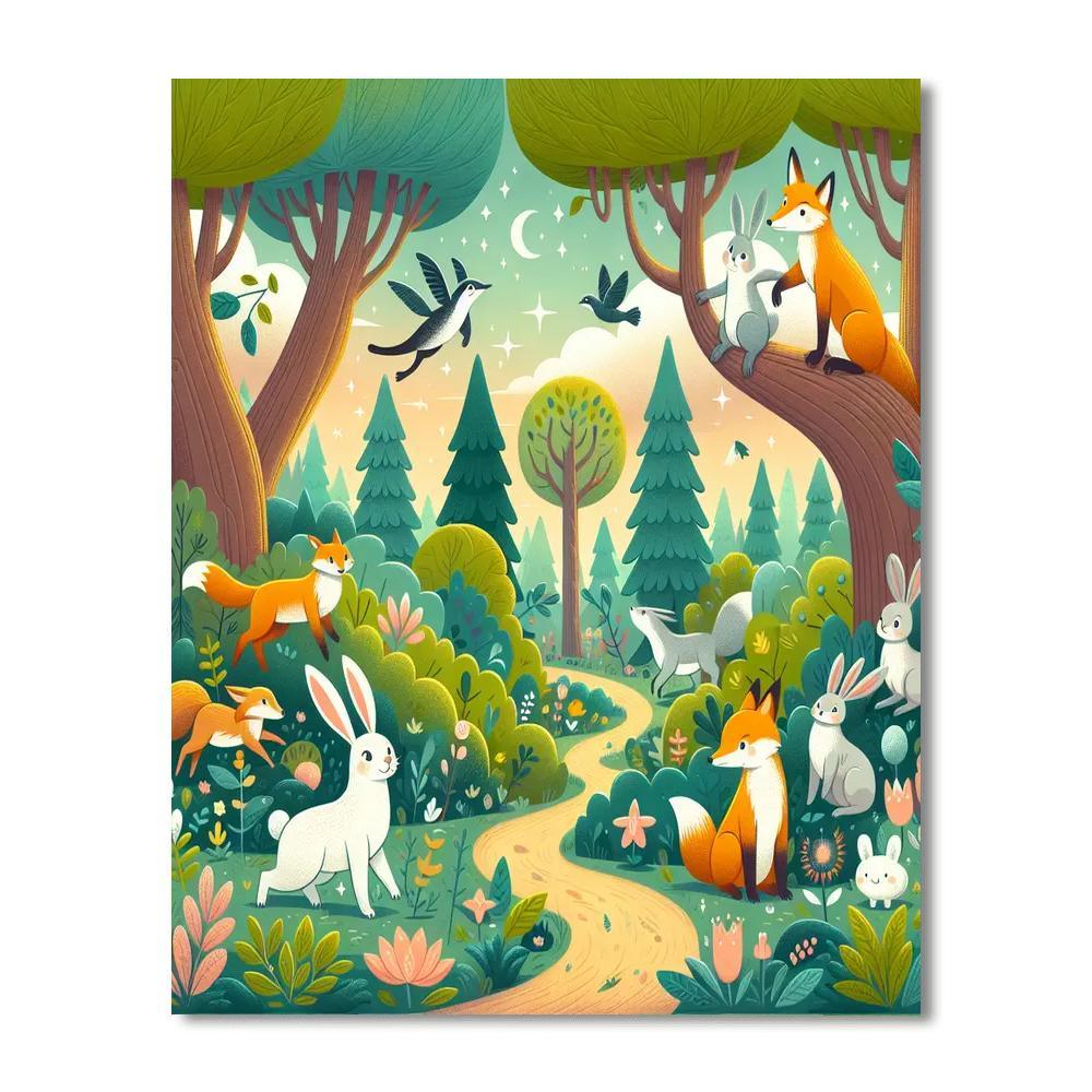 Magical Woodland Hideaway Painting By Numbers Kit