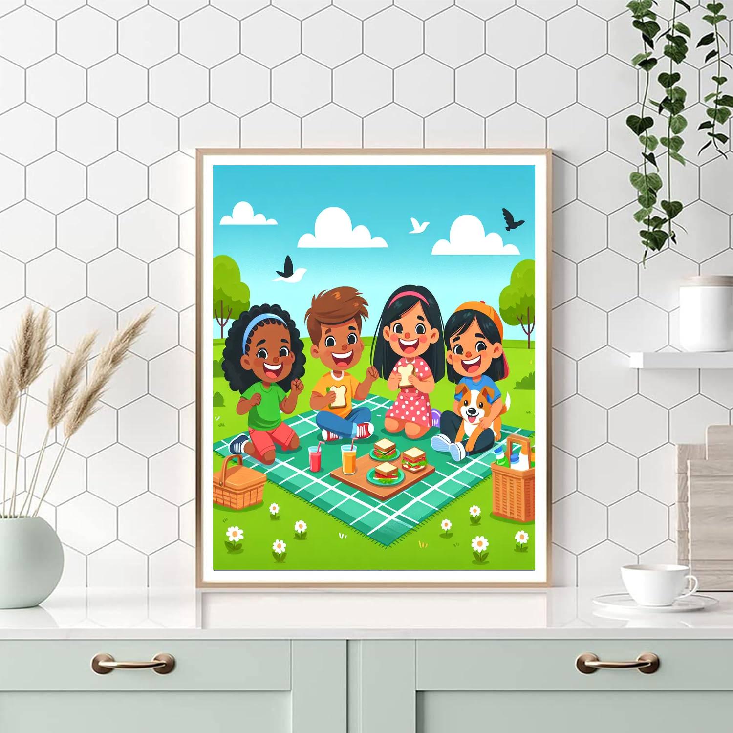 Sunshine Picnic Day Numbered Painting Kits