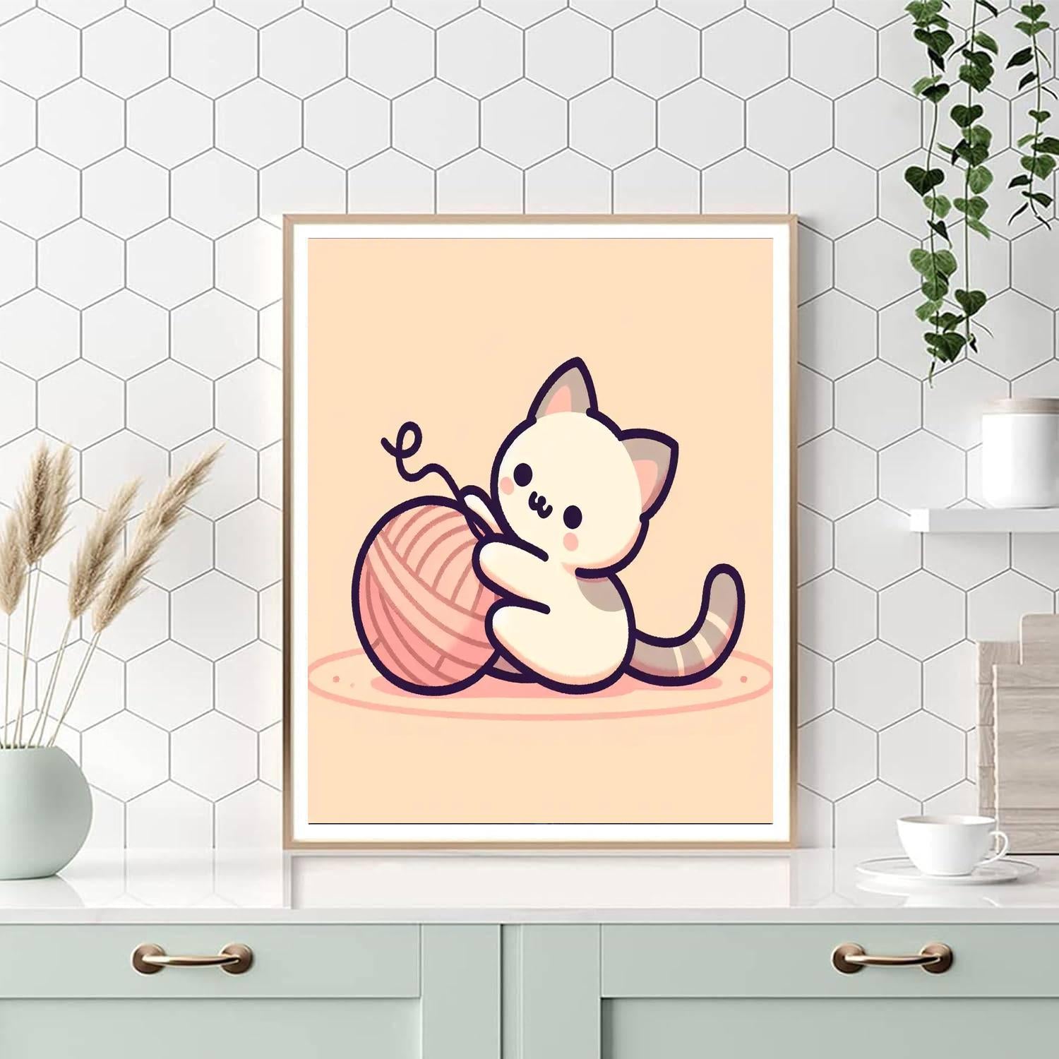 Cuddly Kitten Caper Number Painting