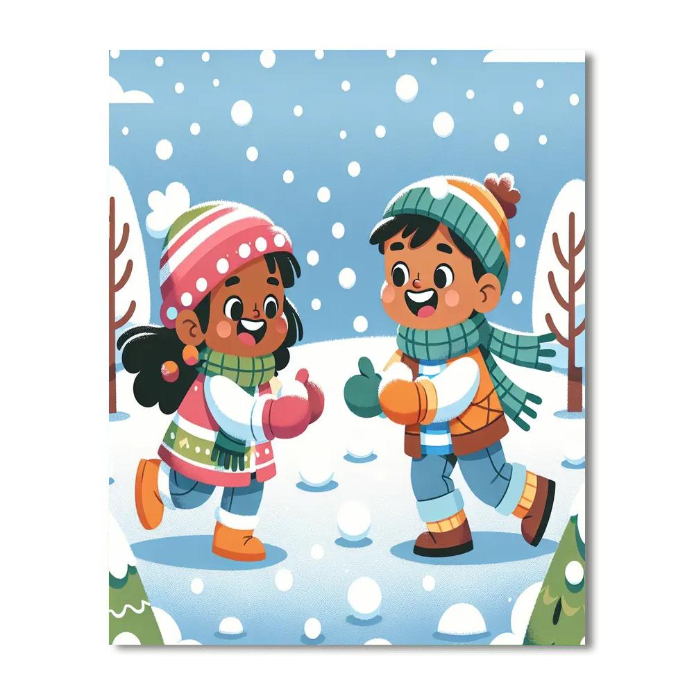 Winter Wonderland Walk Number Painting