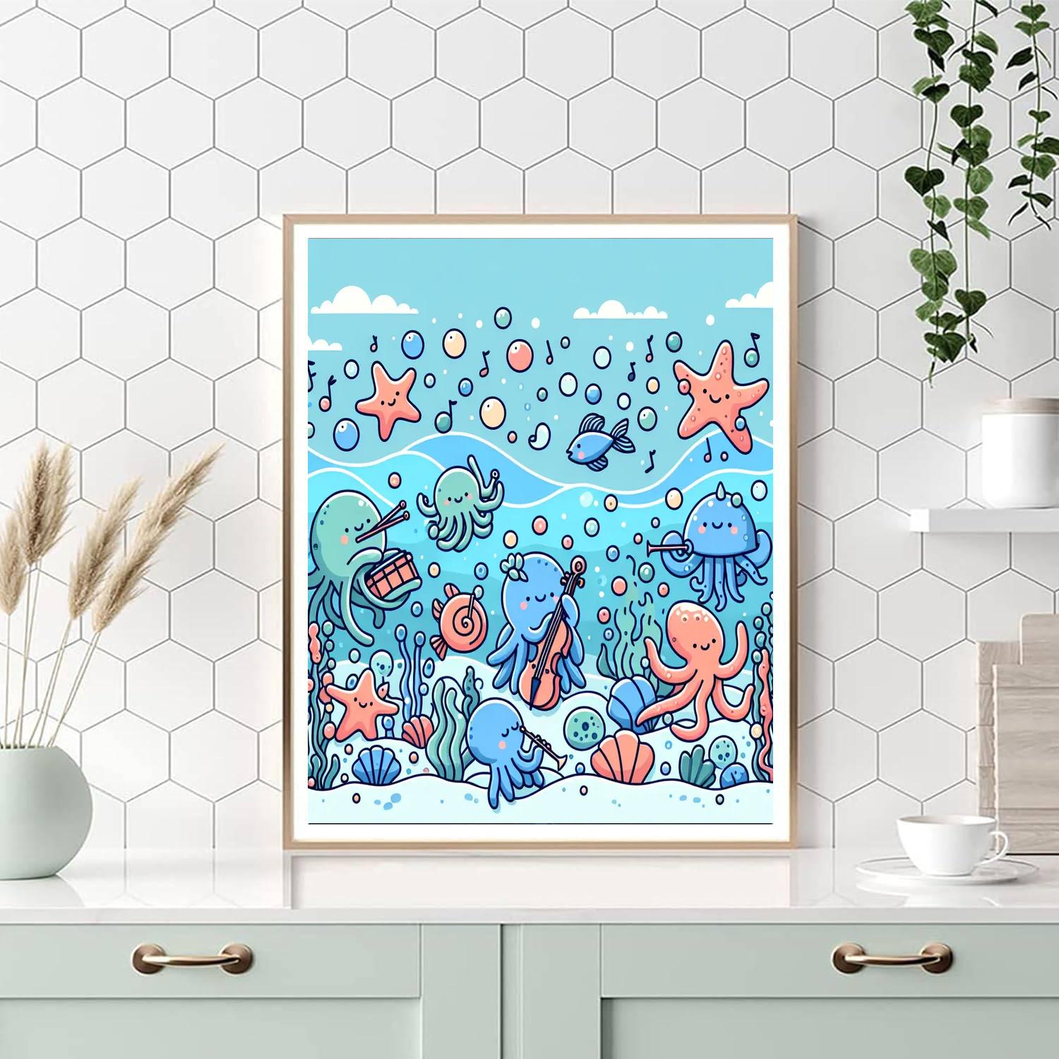Ocean's Mystical Melody Paint By Numbers Art