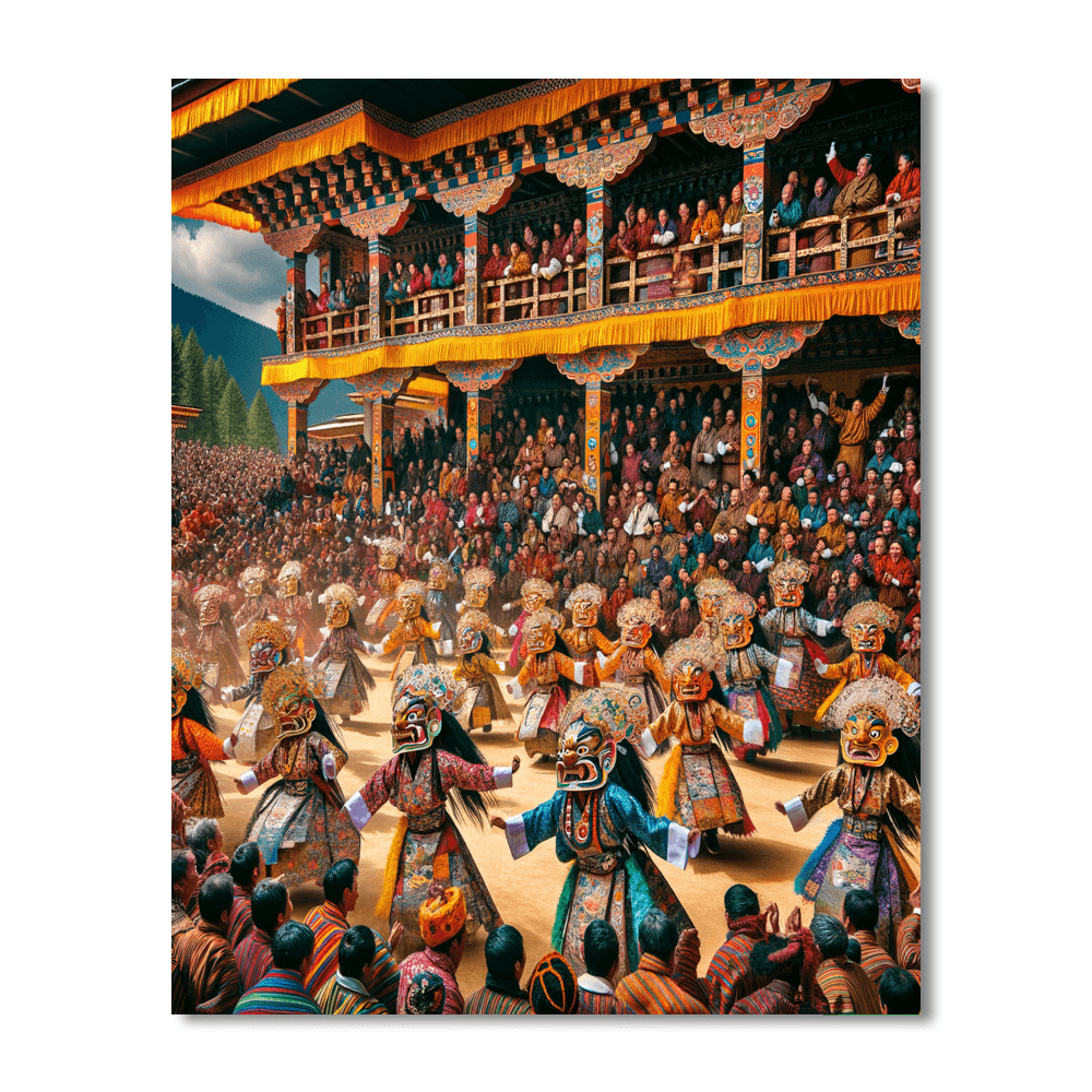 Wangdue Phodrang Tsechu Paint By Numbers Kits