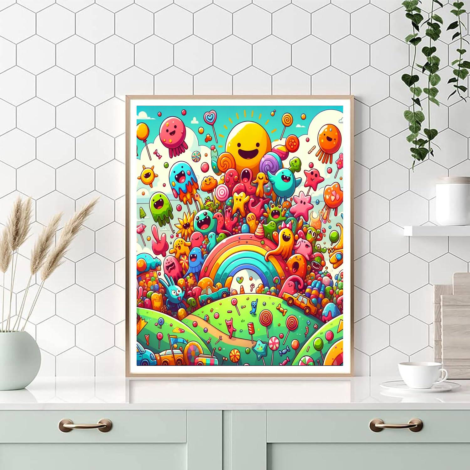 Playful Doodle Monsters Numbered Painting Kits
