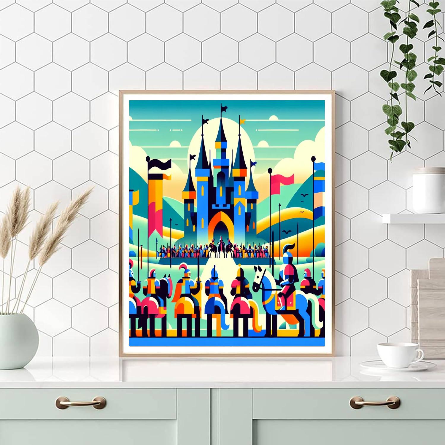 Castle And Knight Adventures Painting By Numbers Kit