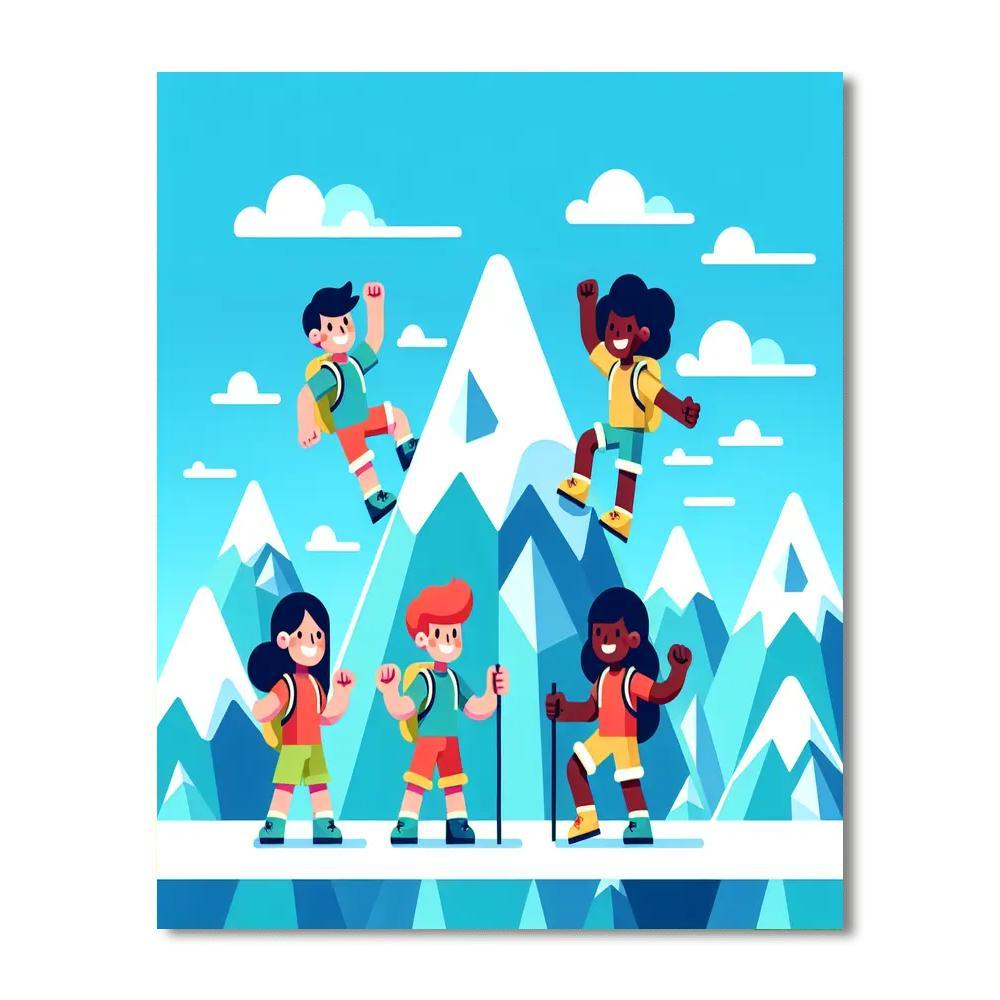 Mountain Climbing Challenge Paint By Numbers Art