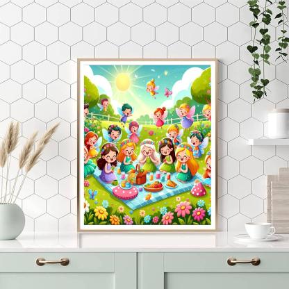 Fairy Tale Picnic Paint By Numbers Art