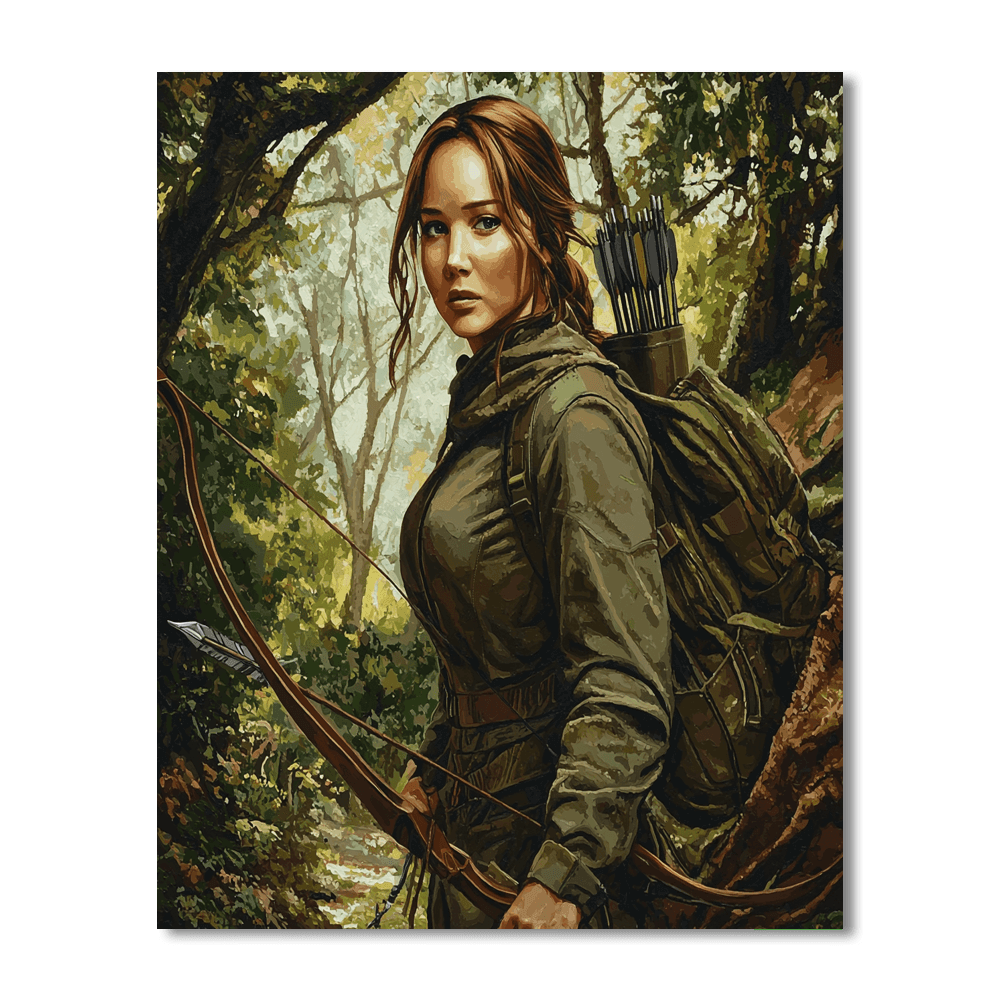 Jennifer Lawrence: The Fierce Spirit Of Katniss Everdeen Numbered Painting Kits