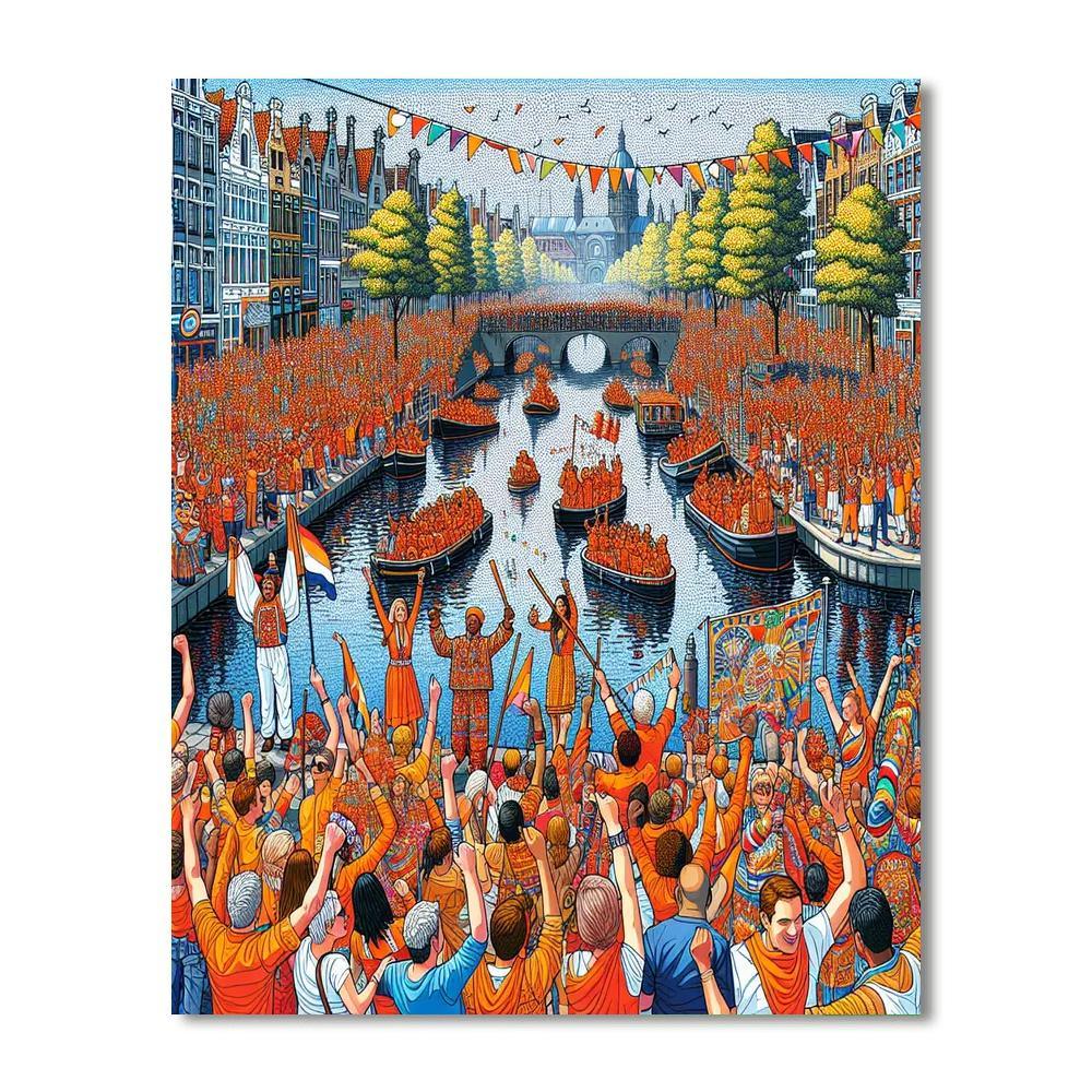 Koninginnedag (king's Day) - Amsterdam, Netherlands Paint By Number