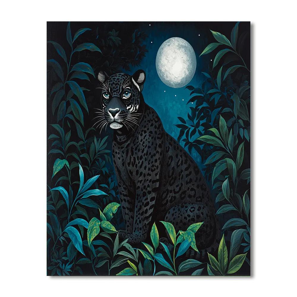 Frida Kahlo Inspired Oasis Of The Midnight Jaguar  Painting Number Kit