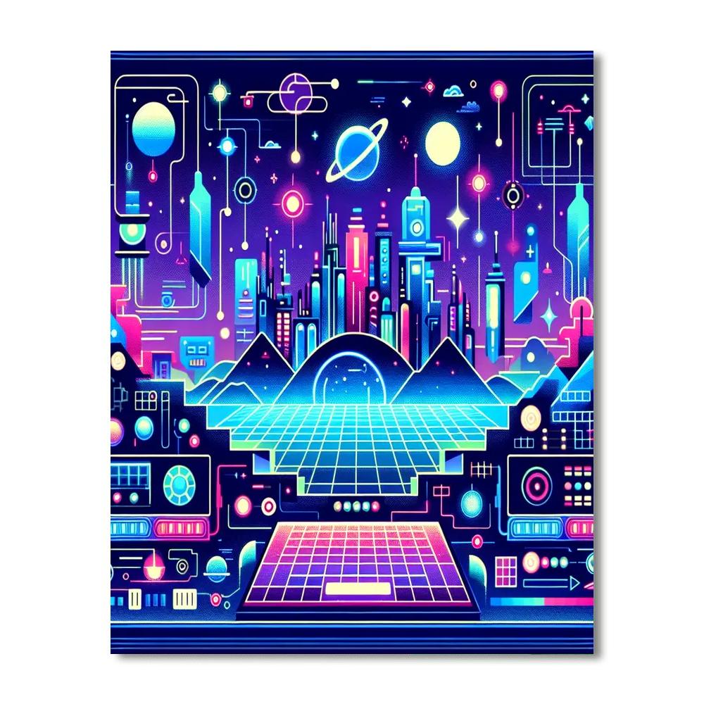 Cyber Space Odyssey Paint By Number