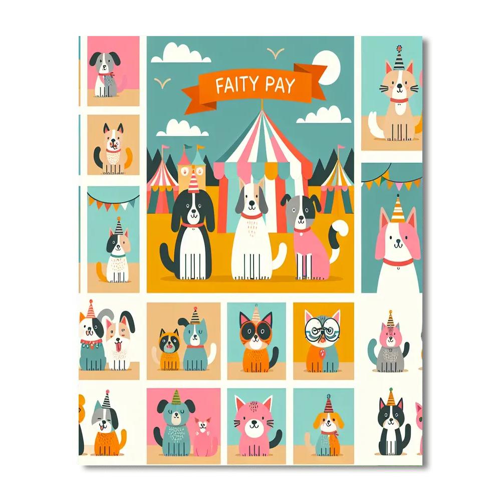 Paws And Claws Carnival Painting By Numbers Kit