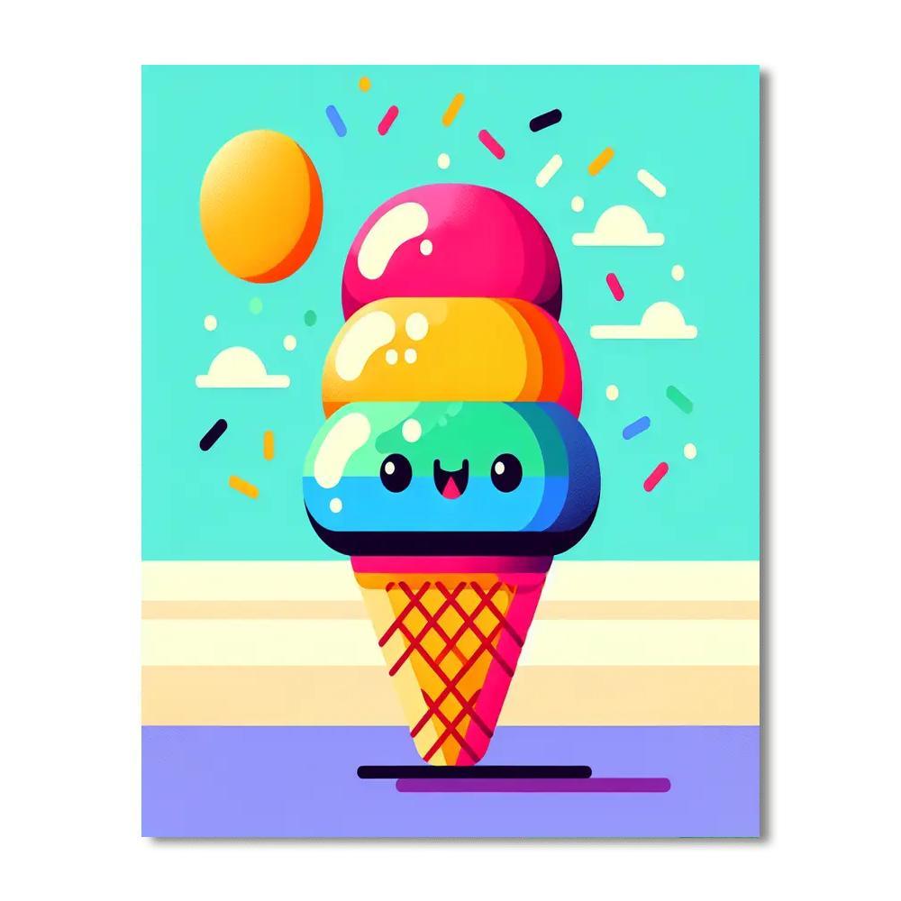 Happy Ice Cream Paint By Color