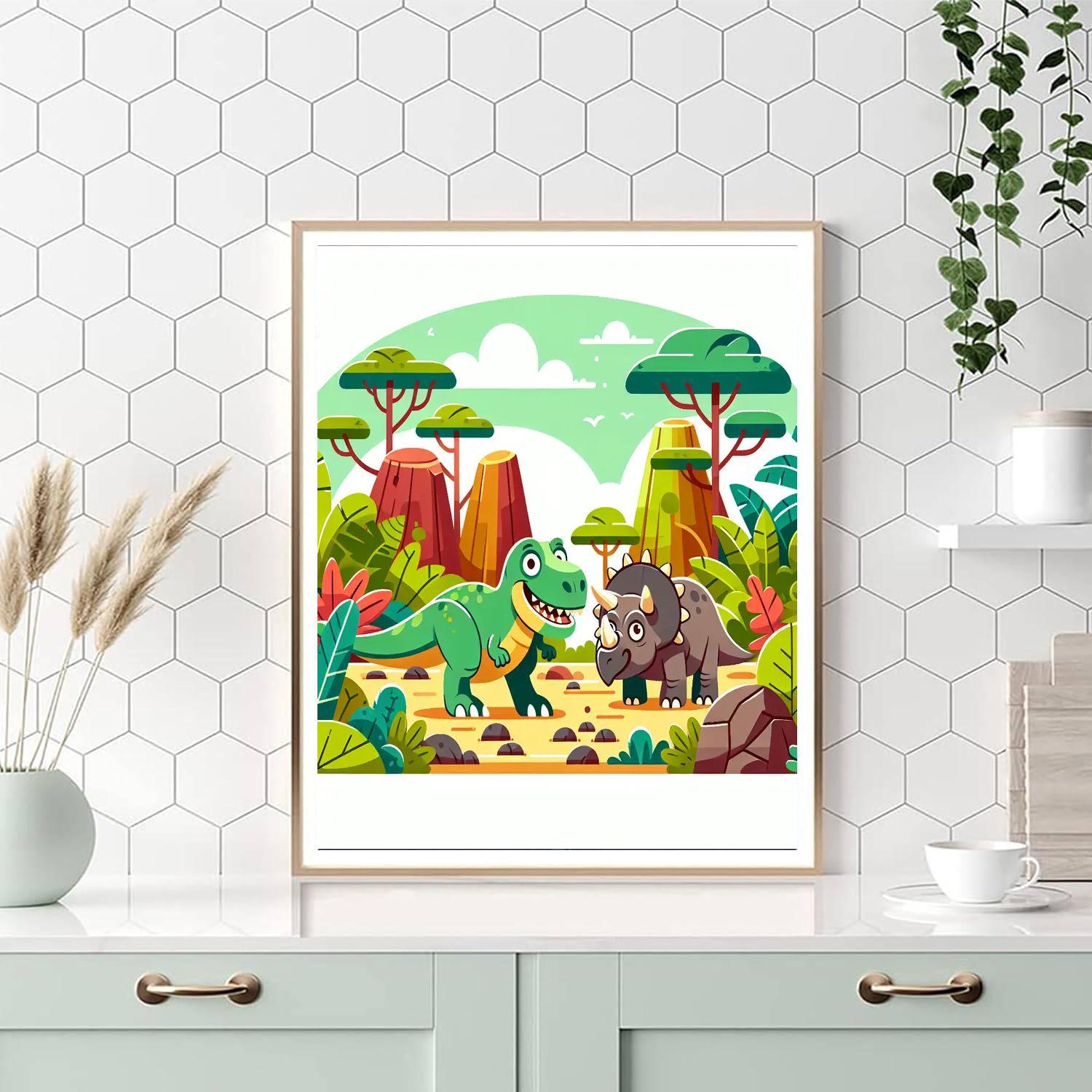 Friendly Dino Expedition Numbered Painting Kits