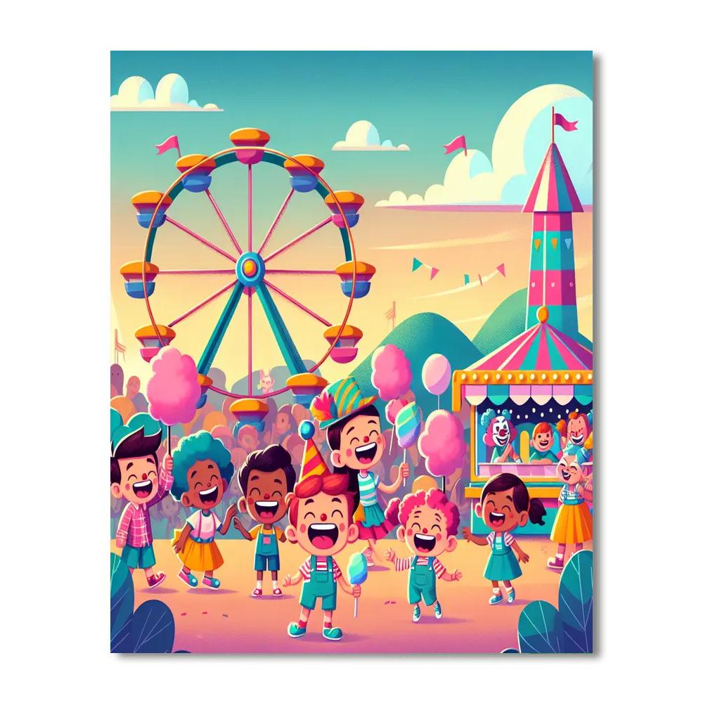 Fun Fair Festival Number Painting