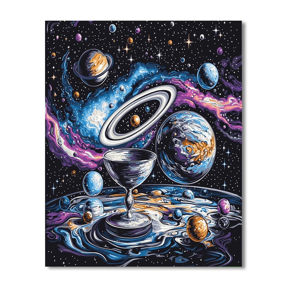 René Magritte Inspired Space Odyssey Illusion  Paint By Color