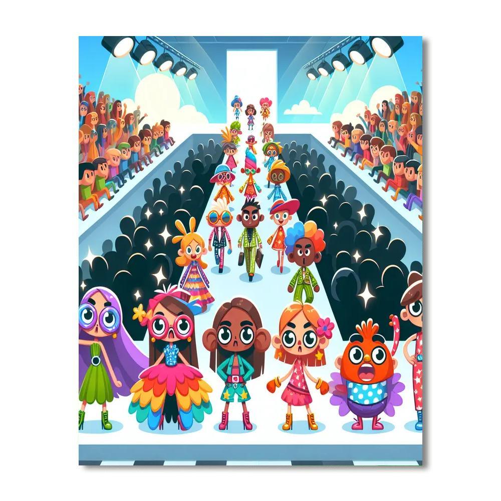 Fabulous Fashion Show Paint By Numbers Art