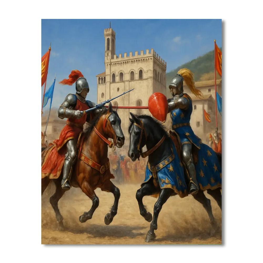 Jousting Tournament Of Historical Reenactment - Italy Paint By Numbers Art