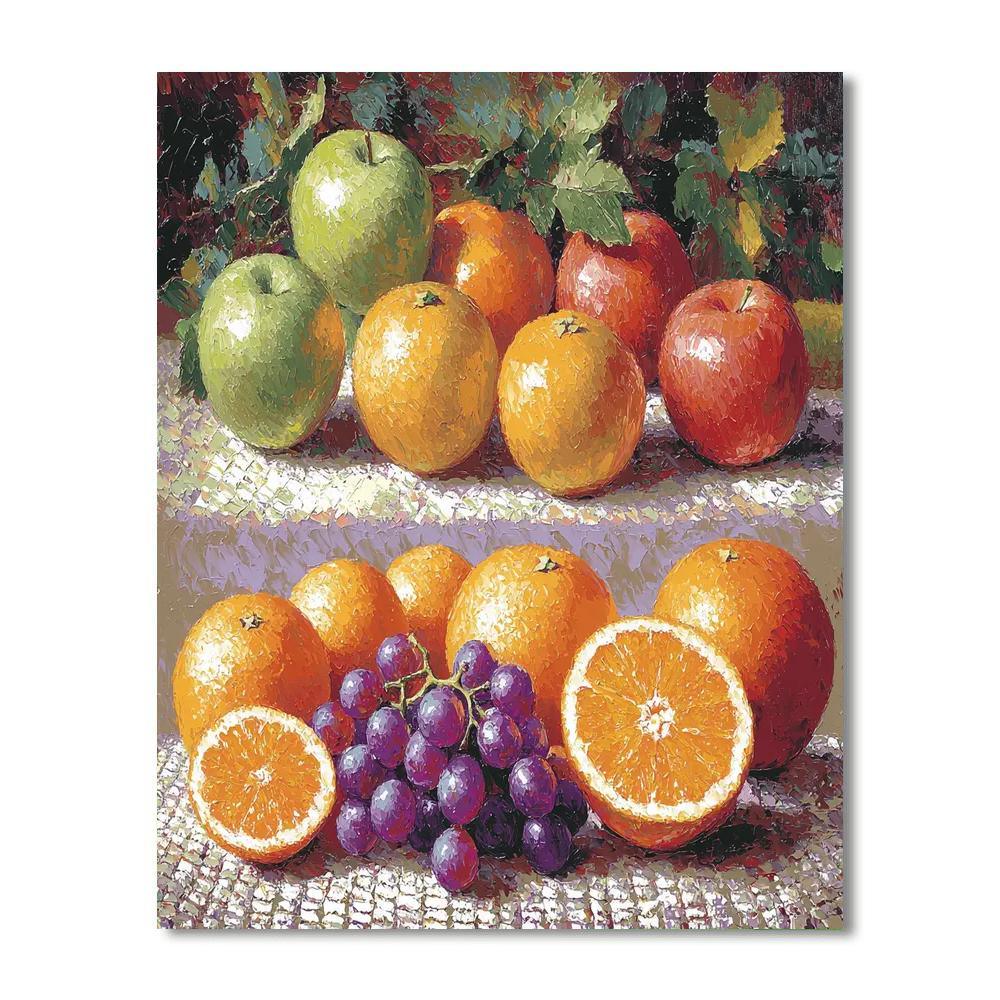 Paul Cézanne Inspired Fruity Delights  DIY Paint By Numbers