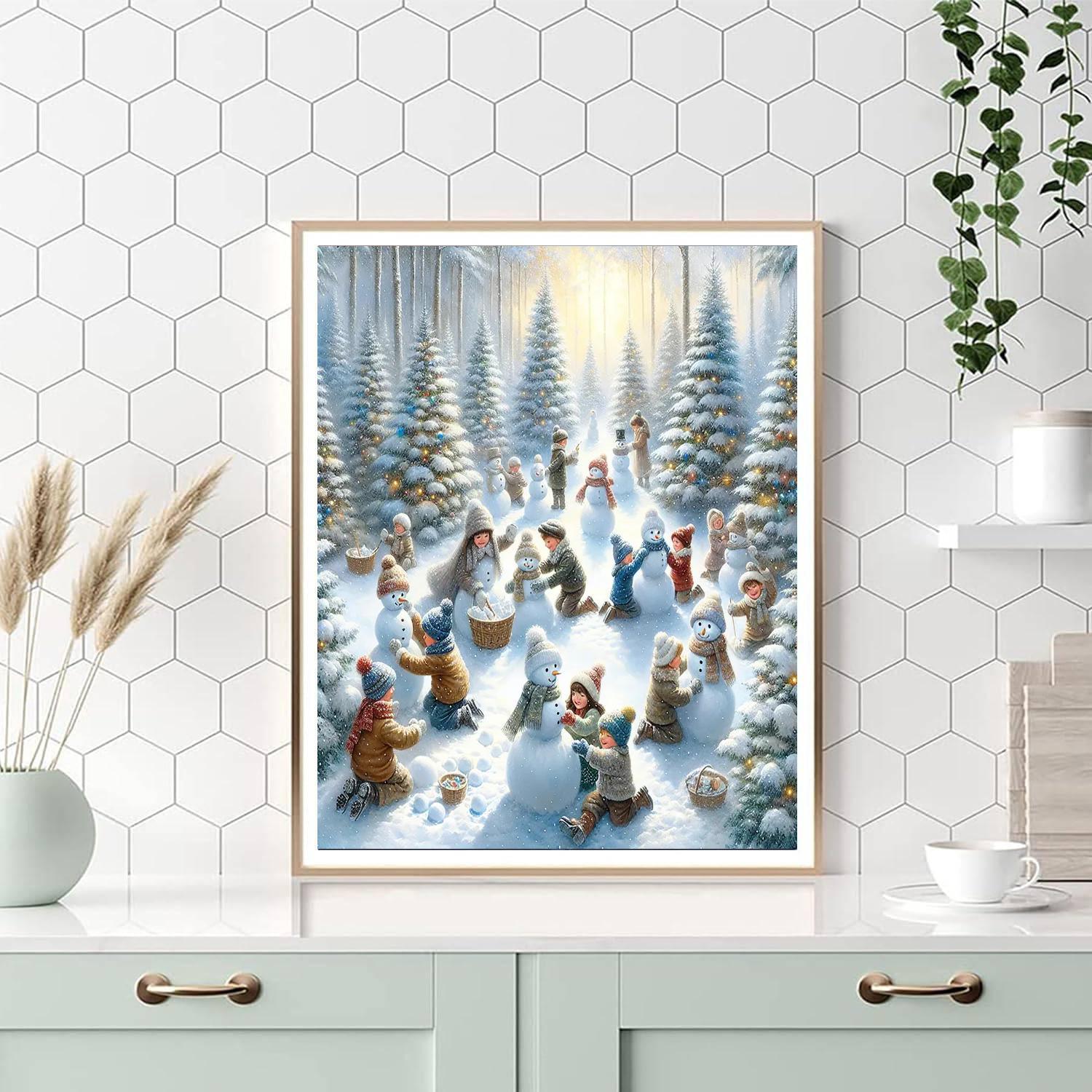 Glistening Snowy Adventure Paint By Numbers