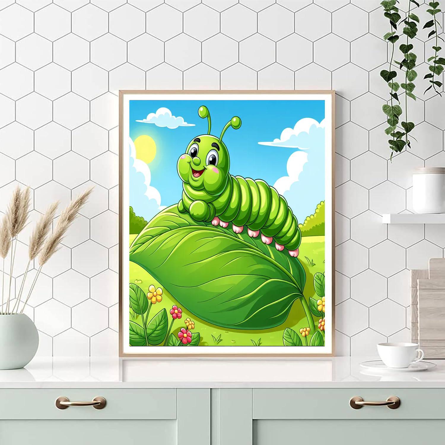 Gigantic Caterpillar Paint By Color