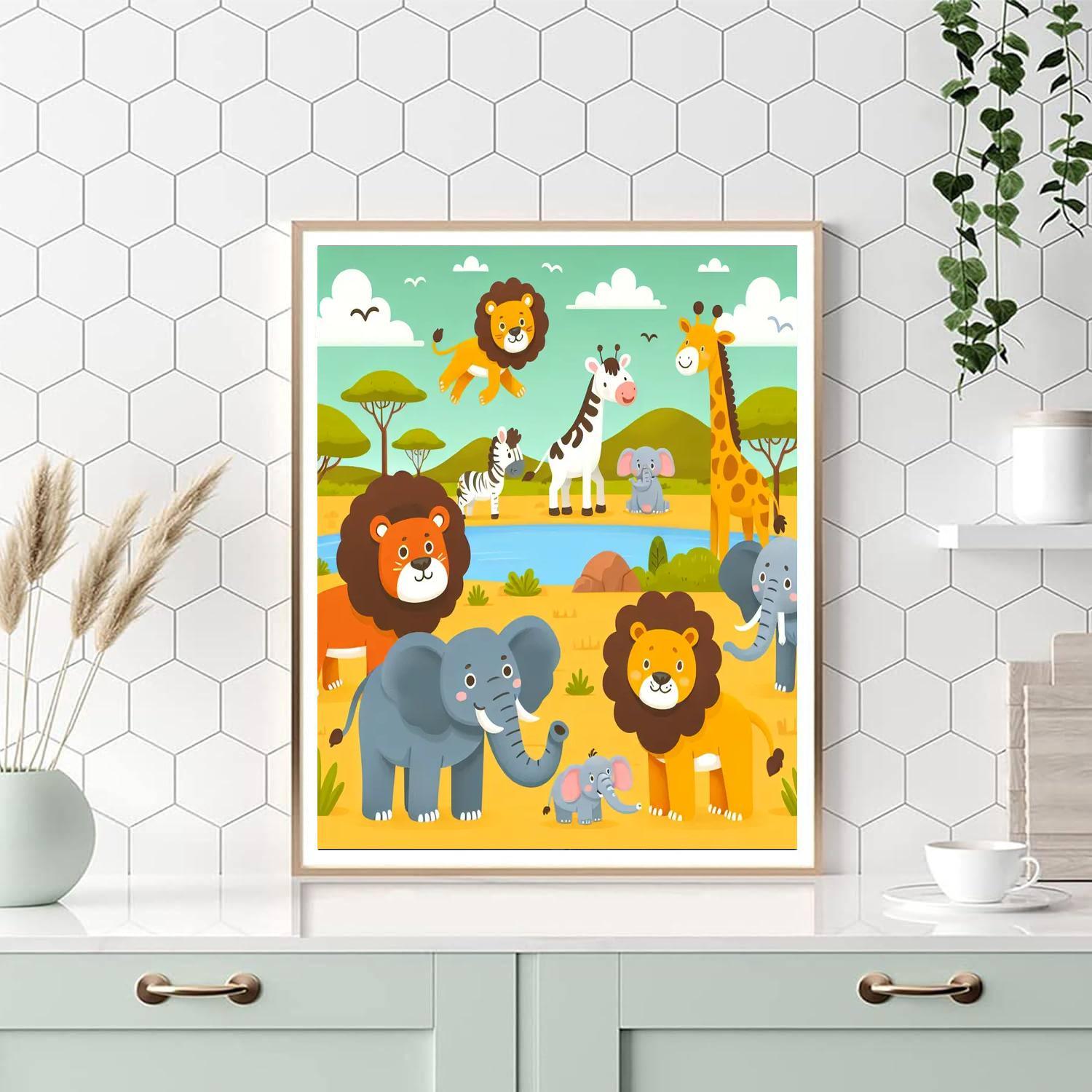 Wildlife Wonders Safari Painting Number Kit