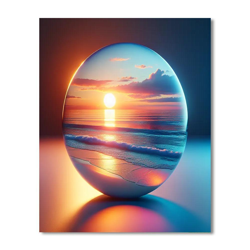 Sunset Beach Paradise Paint By Color