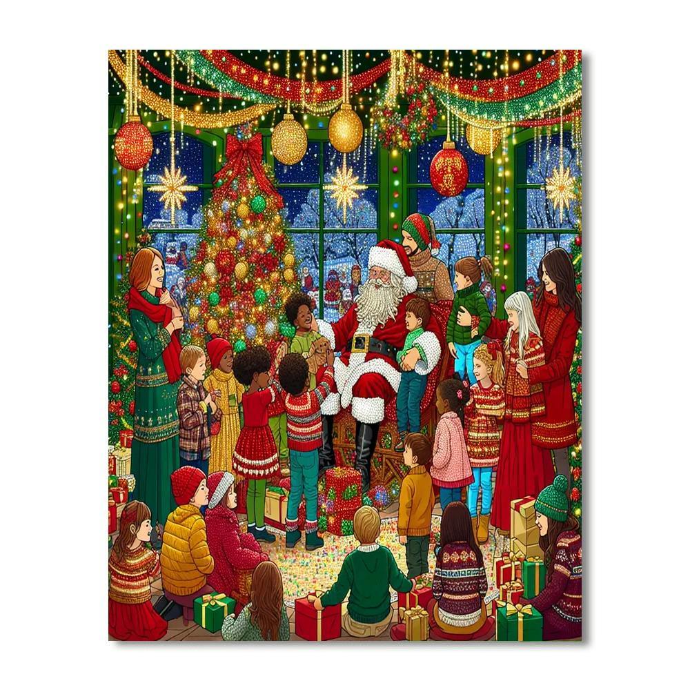 Harrods Christmas Grotto - United Kingdom Numbered Painting Kits