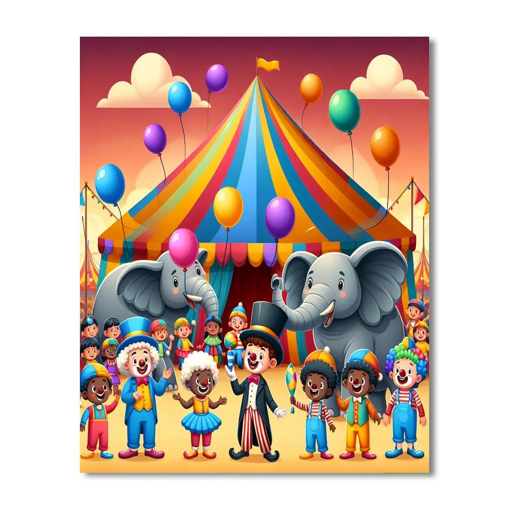 The Magical Circus Painting Number Kit