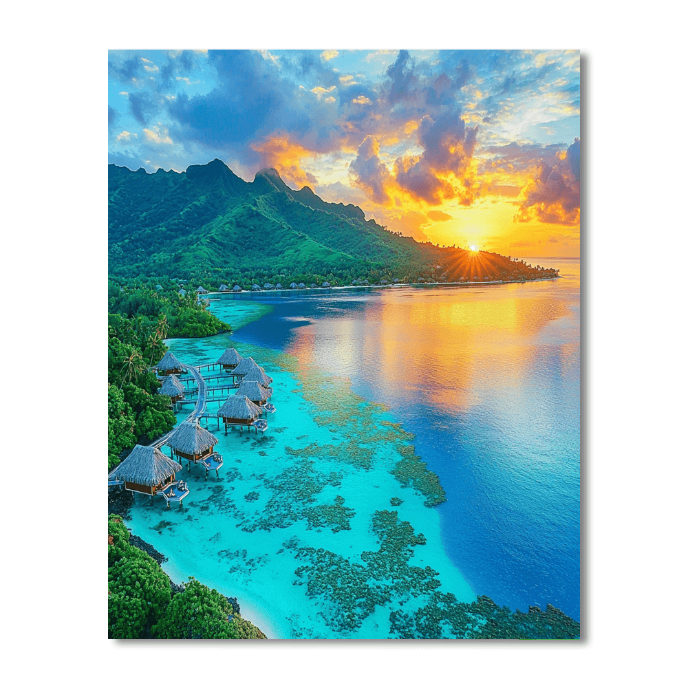 Bora Bora Lagoon Paint By Numbers