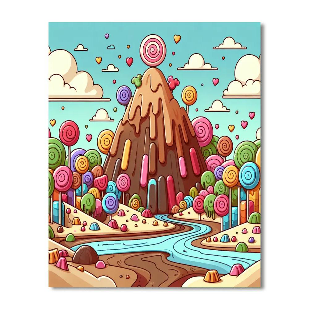 Adventure On Candy Mountain Number Painting