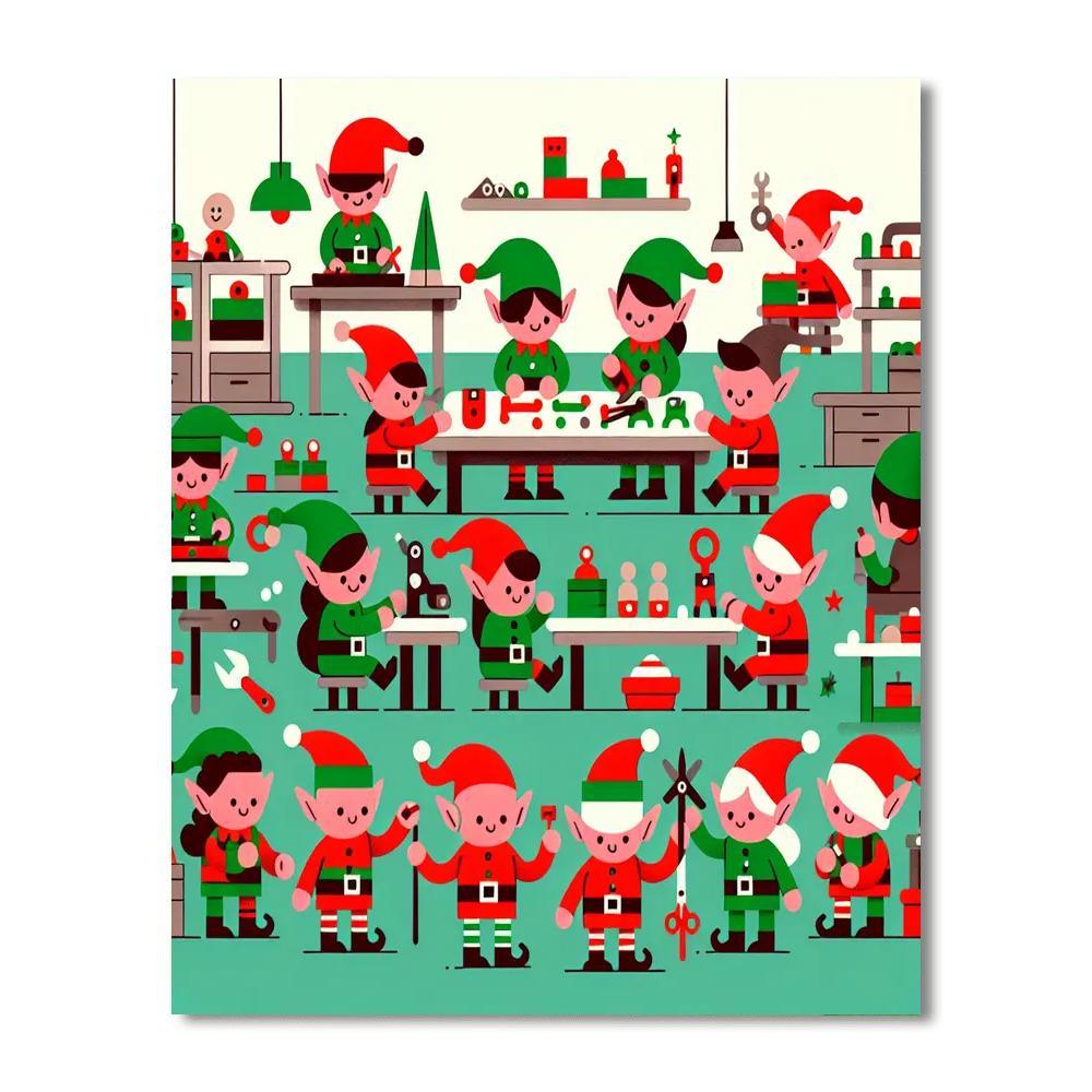 Enchanted Elves Workshop Paint By Numbers Kits