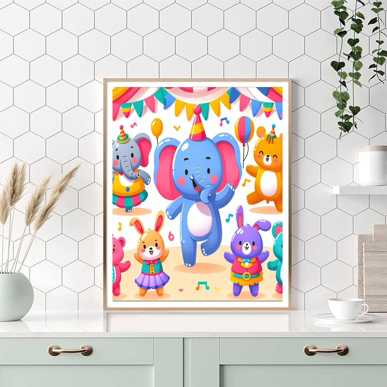 Dancing Animals At The Fair Paint By Numbers Art