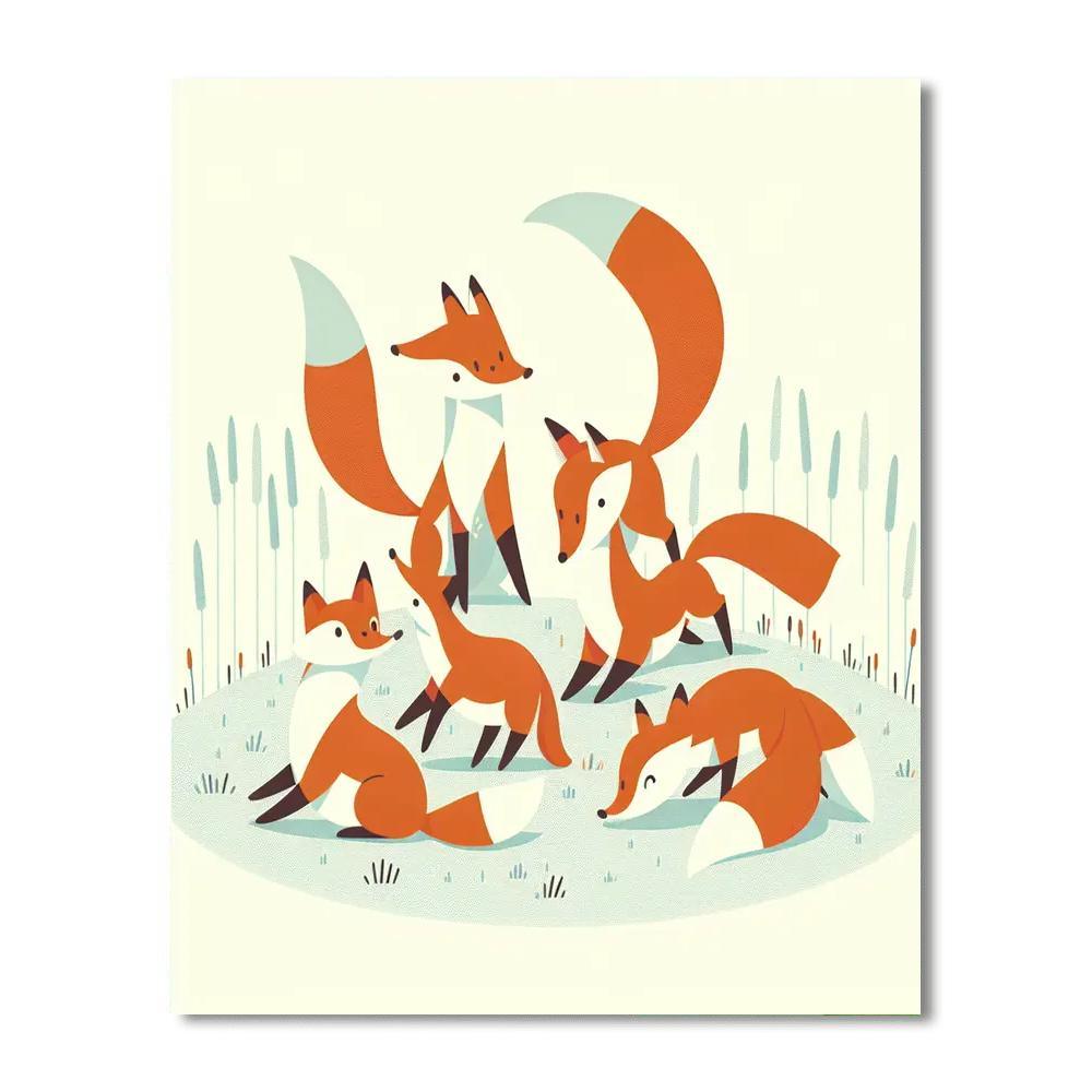 Fanciful Fox Frolic Paint By Color