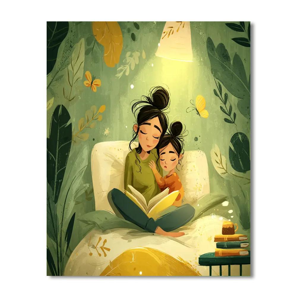 Cuddle Time After A Story Paint By Numbers Kits