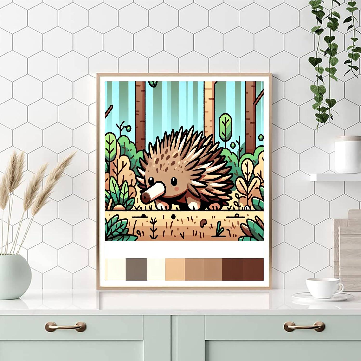 Energetic Echidna Paint By Numbers Art
