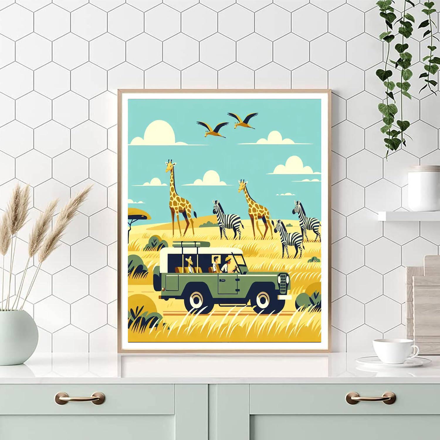 Safari Expedition Quest Painting Number Kit