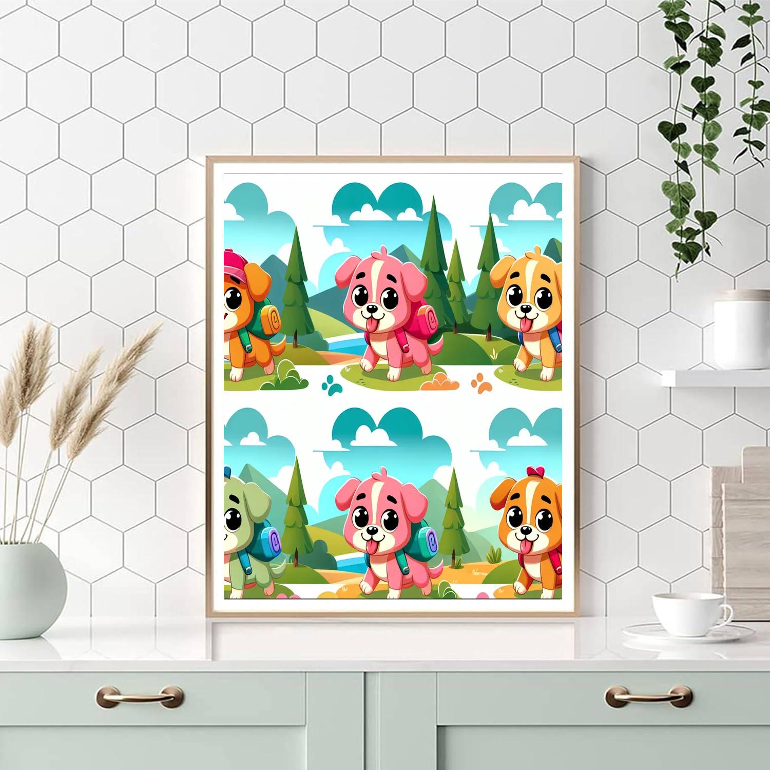 Adventurous Puppy Explorers Painting By Numbers Kit