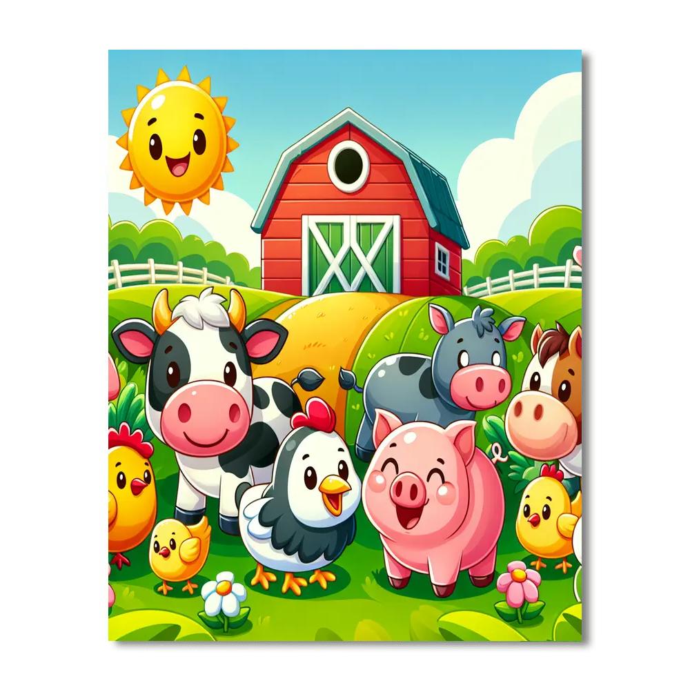 Fun In The Farm DIY Paint By Numbers