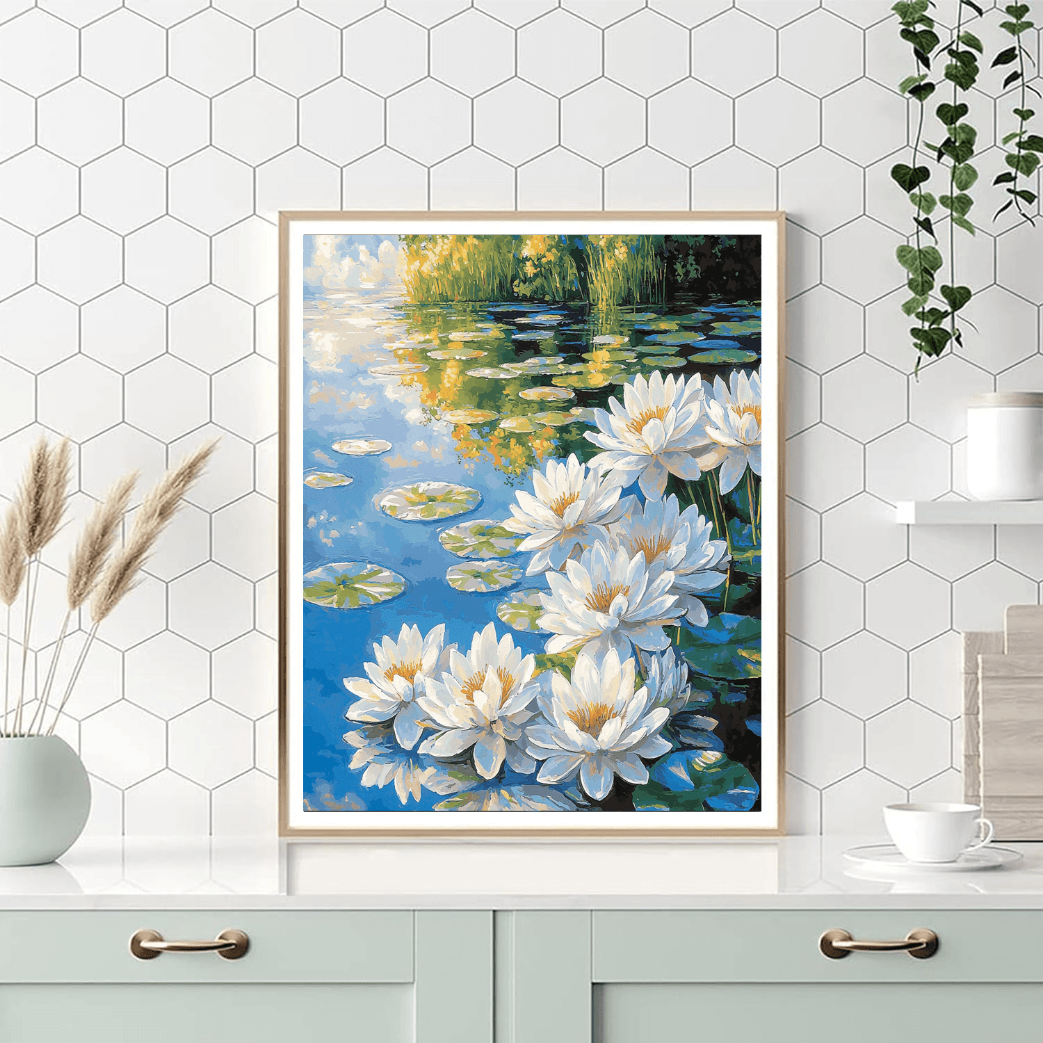 Claude Monet Inspired Glistening Garden  Paint By Numbers Art